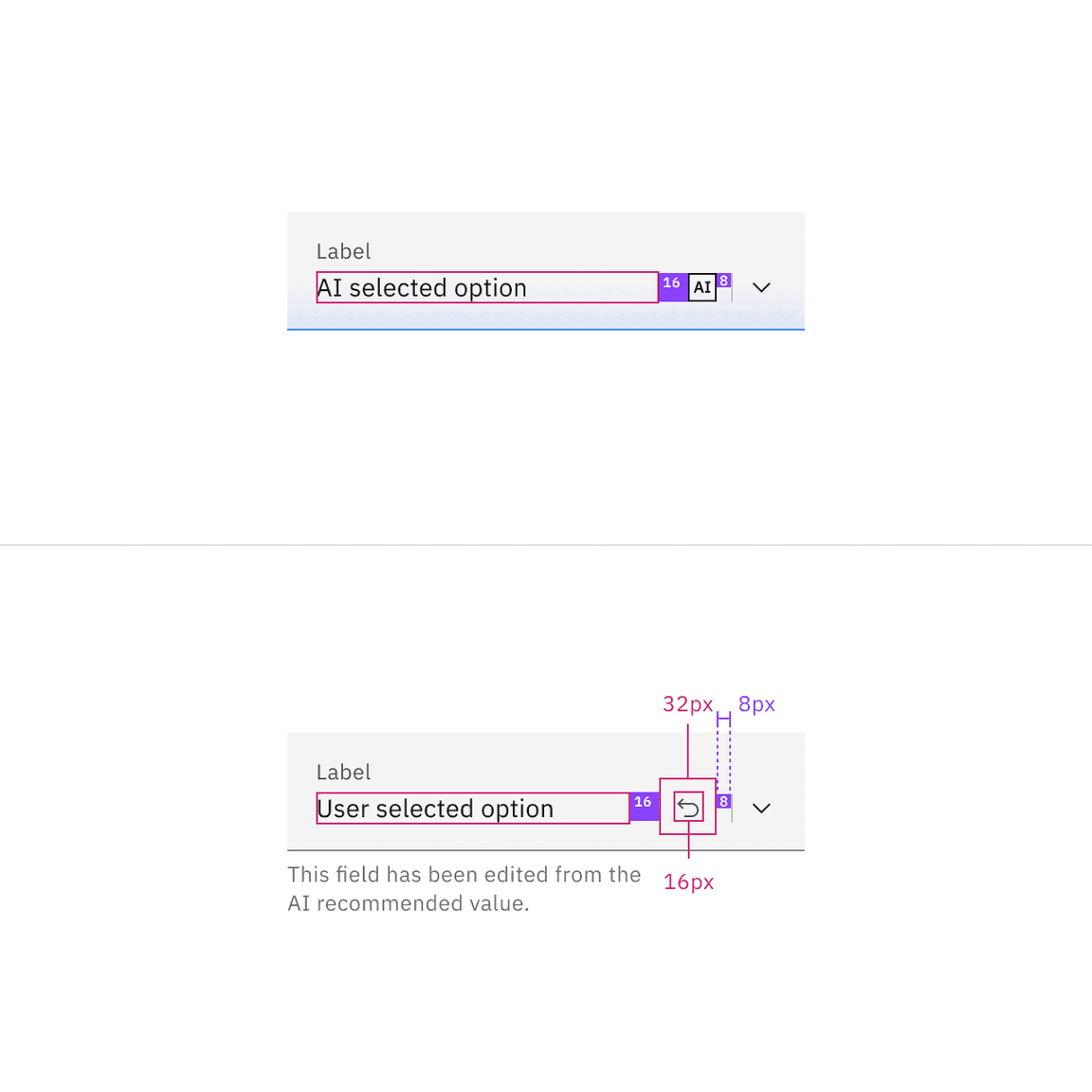 Fluid dropdown AI example