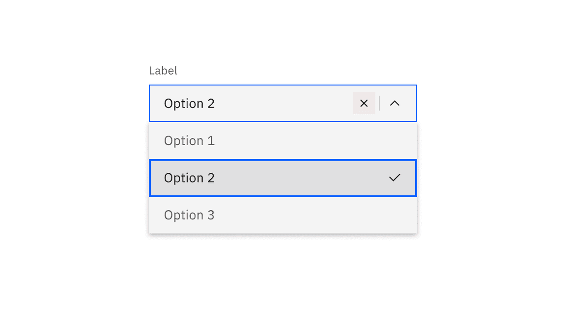 Combo box and filterable dropdown clear click target.